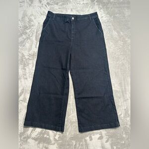 Style & Co Wide Leg Crop Jeans Women’s 16 Dark Wash Y2K Style